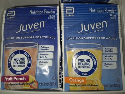 34x New Juven Nutrition Support for Wound Healing Orange Fruit Punch Powder Packets