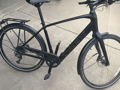 Used Trek FX+ 2 Stagger Electric Hybrid Bike, Black, Excellent Condition