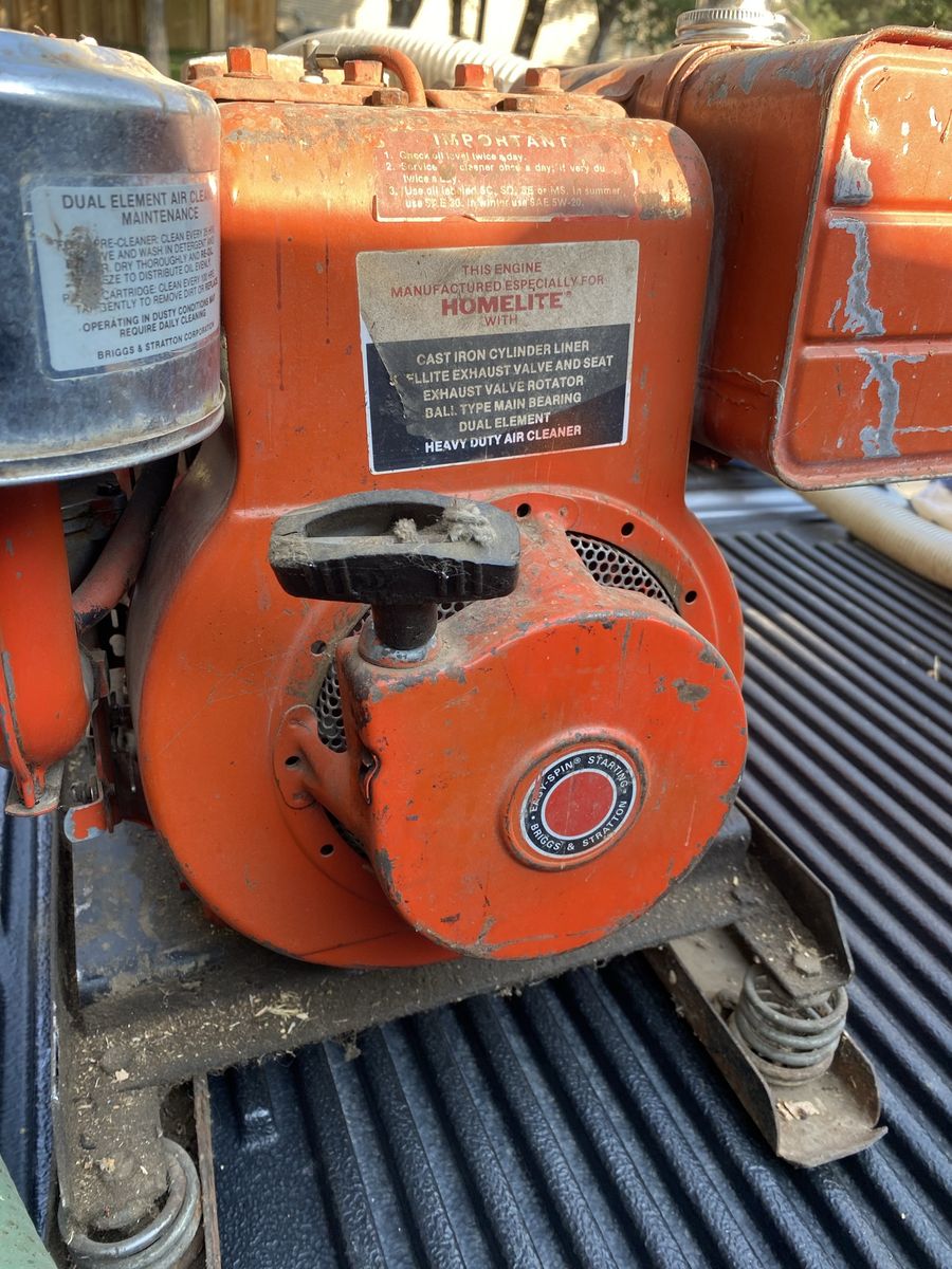 Vintage Homelite Water Trash Pump with Briggs & Stratton Engine