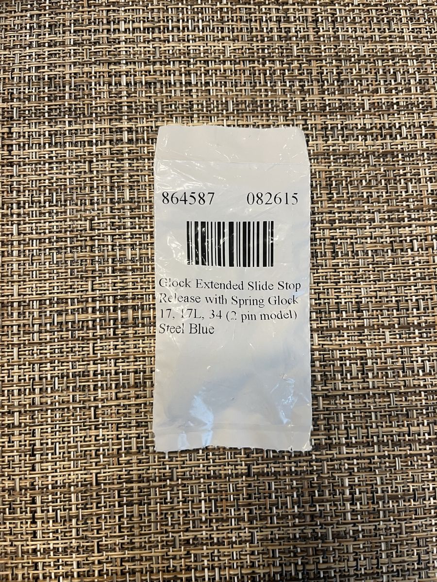 Glock Factory Extended Slide Stop Release Assembly