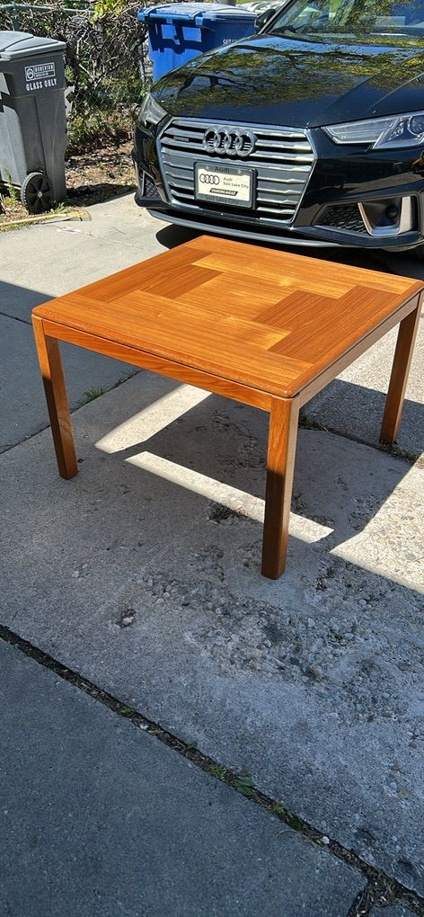 VTG Mid Century Modern Teak Square Coffee Table