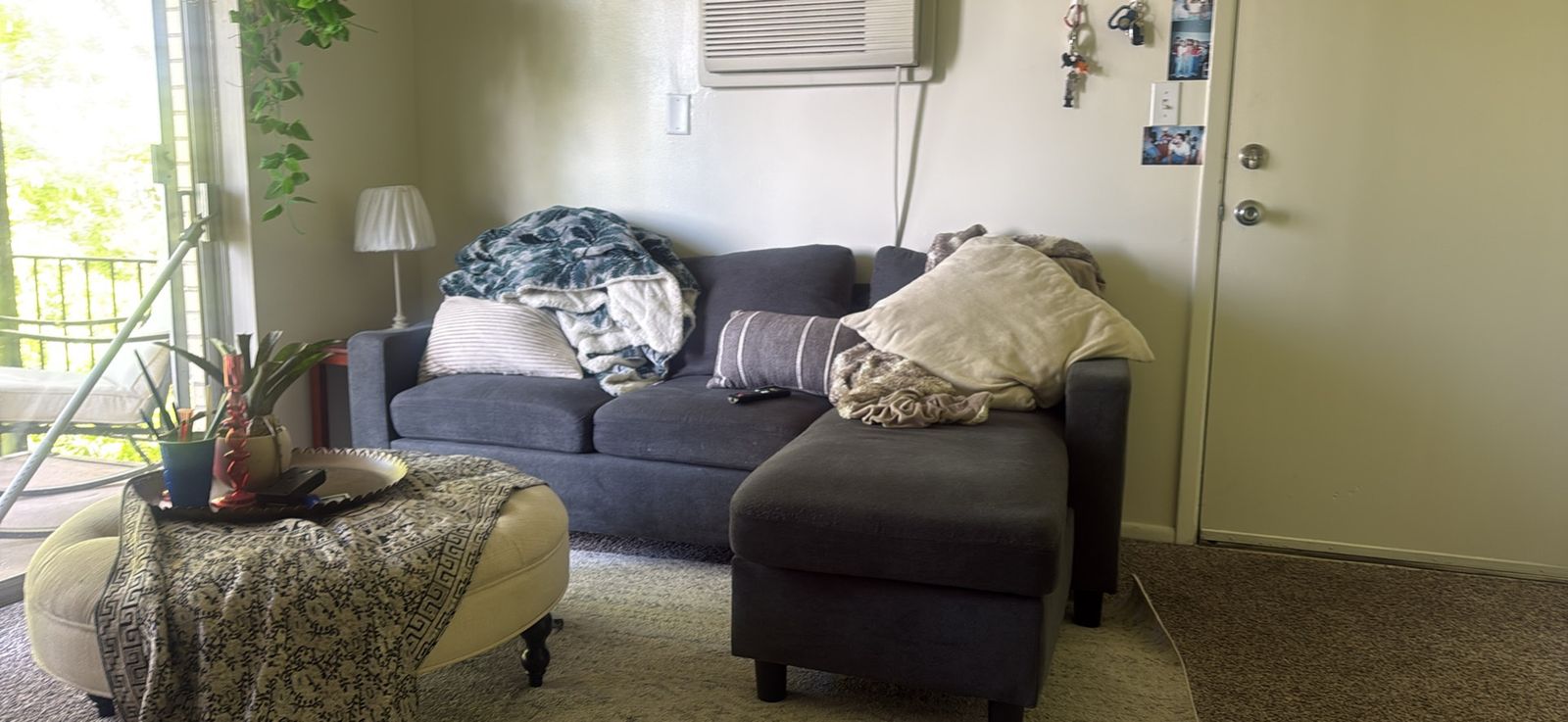 Two small couches for sale! One sectional and one large love seat.