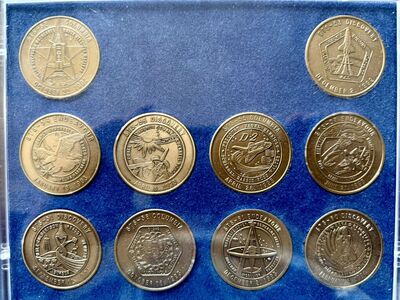 NASA Space Shuttle Mission Medallion Set