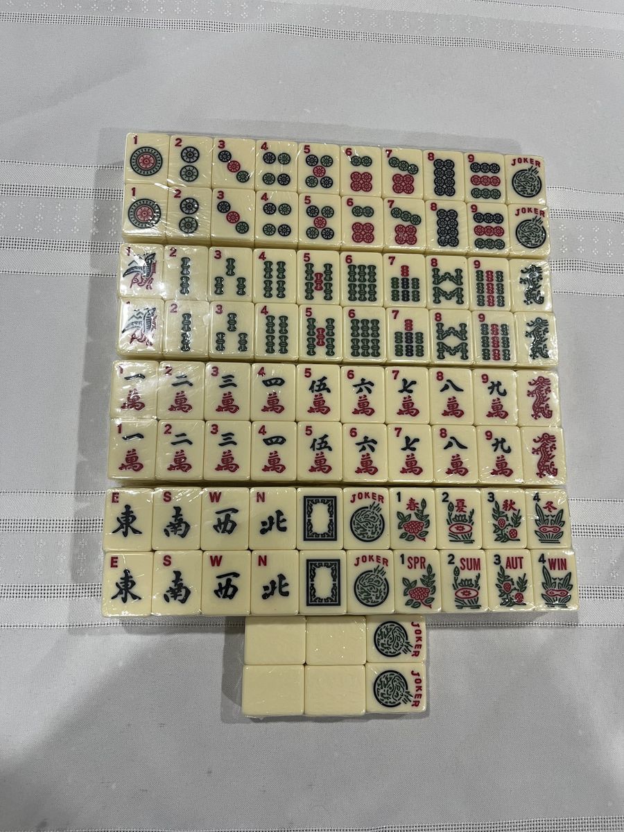 American MahJongg Traditional Tile Set - Complete Set 166 Tiles (NEW) (Beige)