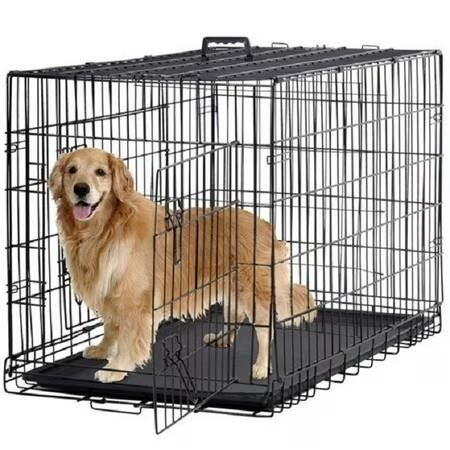 new 48 in Double-Door Dog Crate