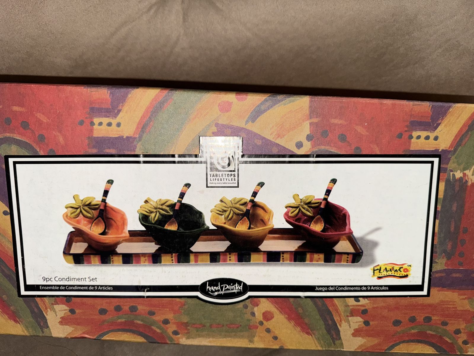 New Tabletops Lifestyles Flamenco Santa Fe 9 Pc