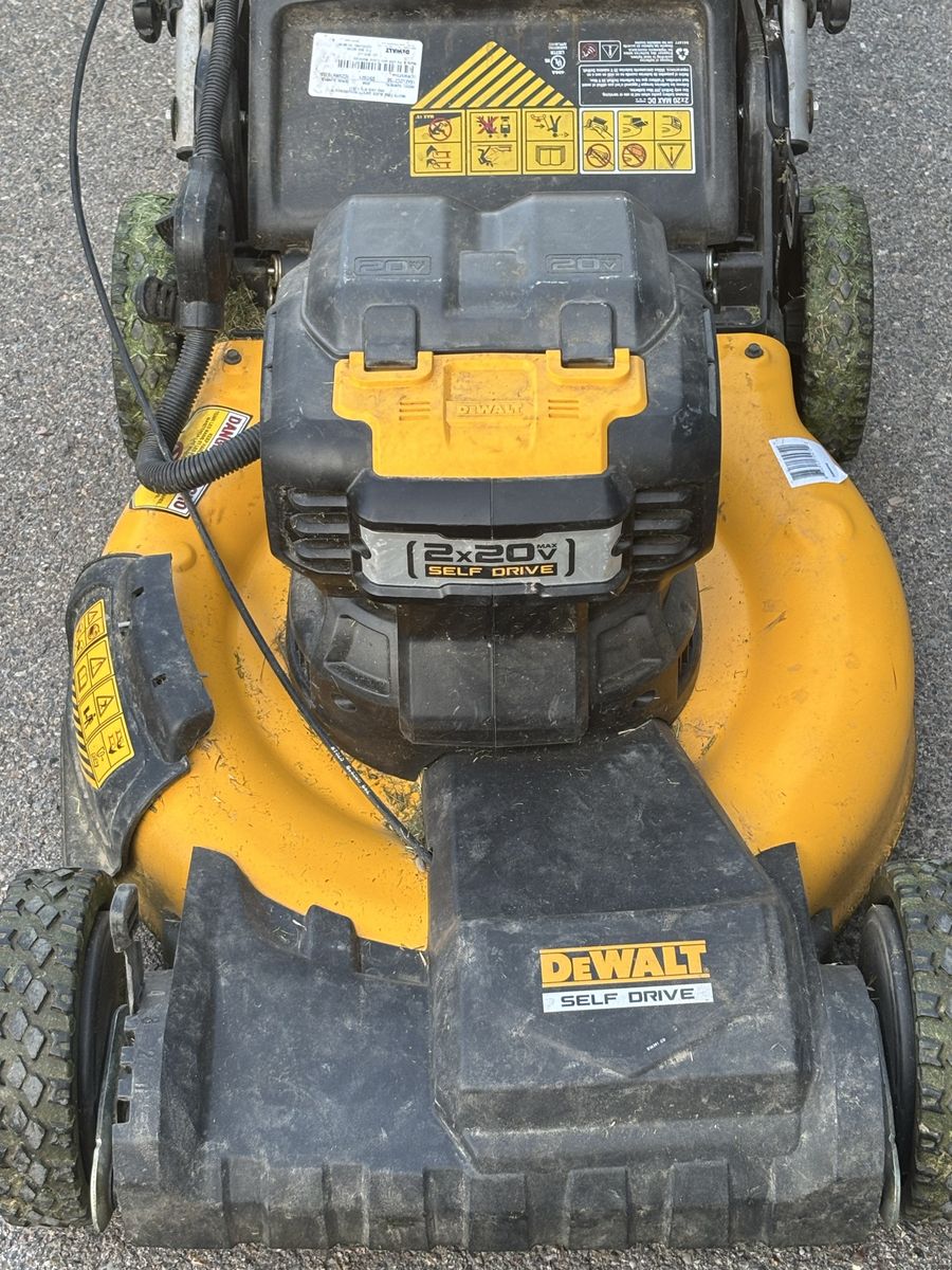 Dewalt battery lawnmower.