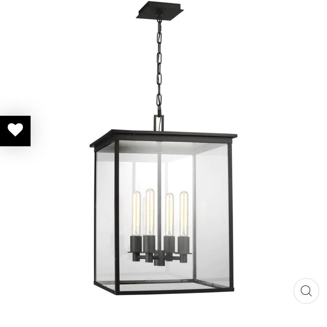 McGee & Co Freeport Outdoor Pendant by Chapman & Myers - Medium, Black, DAMP Rated