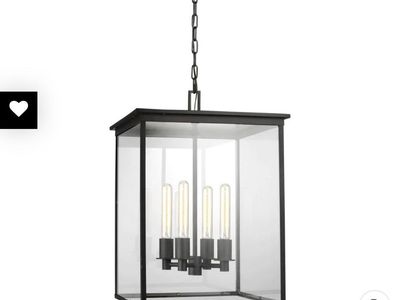 McGee & Co Freeport Outdoor Pendant by Chapman & Myers - Medium, Black, DAMP Rated