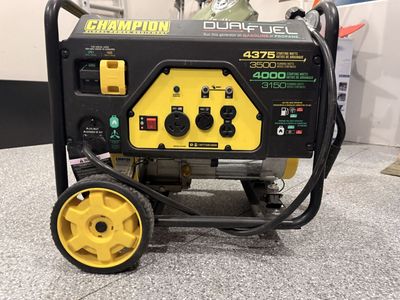 Champion 4375W/3500W Dual Fuel Portable Generator - Gasoline or Propane