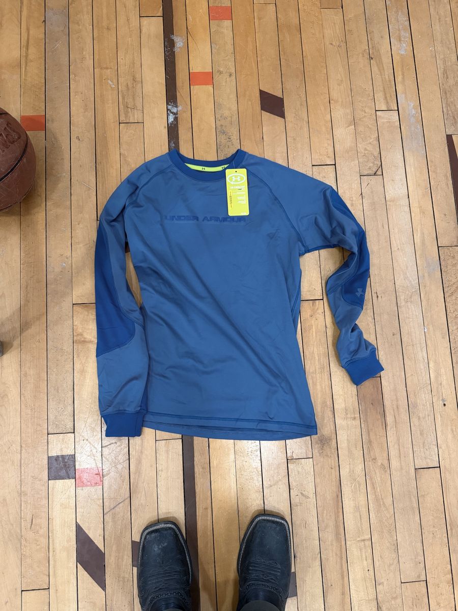 NWT Under Armour ColdGear Fitted Long Sleeve Shirt Men's Large Blue
