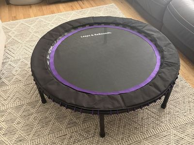 Leaps & Rebounds Fitness Rebounder Trampoline - Black/Purple