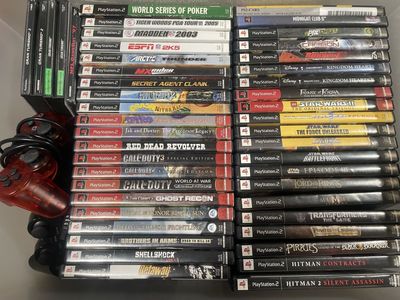Huge PlayStation 2 PS2 Game Lot - 35+ Games, Controllers & Memory Card - Gran Turismo, CoD, Star Wars