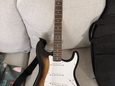 Squier by Fender Stratocaster Electric Guitar - Sunburst with Gig Bag