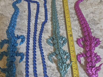 Dragons and Snakes - 3D Printed - Many color options - Custom colors upon request