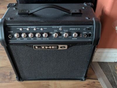 line 6 spider 15 W guitar amp with effects. clean