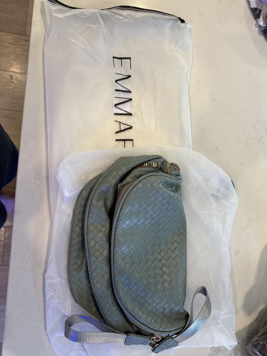 Emmafy Woven Leather Bum Bag