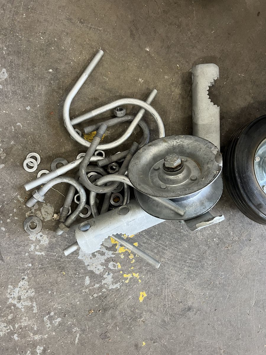 Fence gate wheels and parts