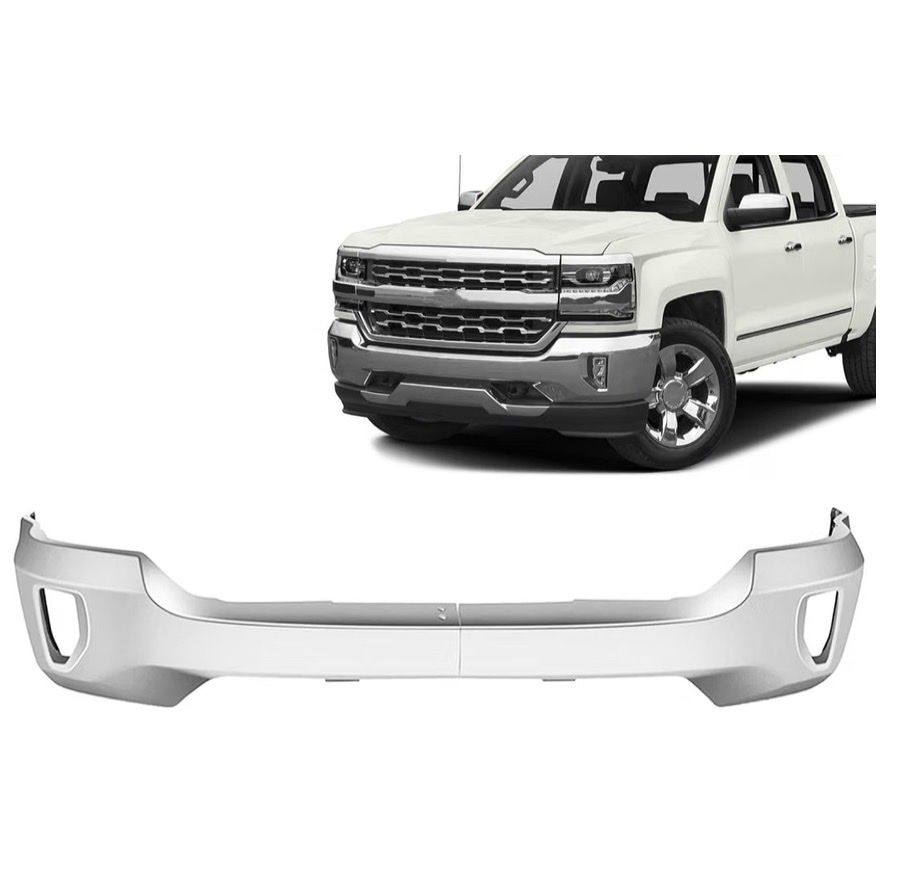 16-19 Chevrolet Silverado 1500 front chrome bumper w/o sensor holes