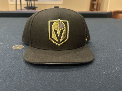 VGK 47 Brand Black Gold Vegas Golden Knights Snapback Hat NHL Hockey Cap