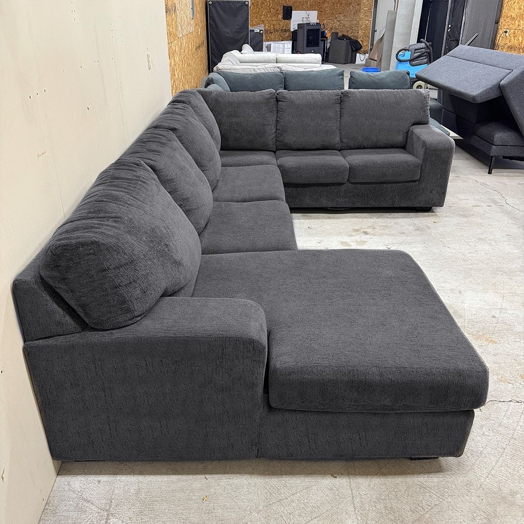 Dark Gray Sectional Couch - Delivery Available