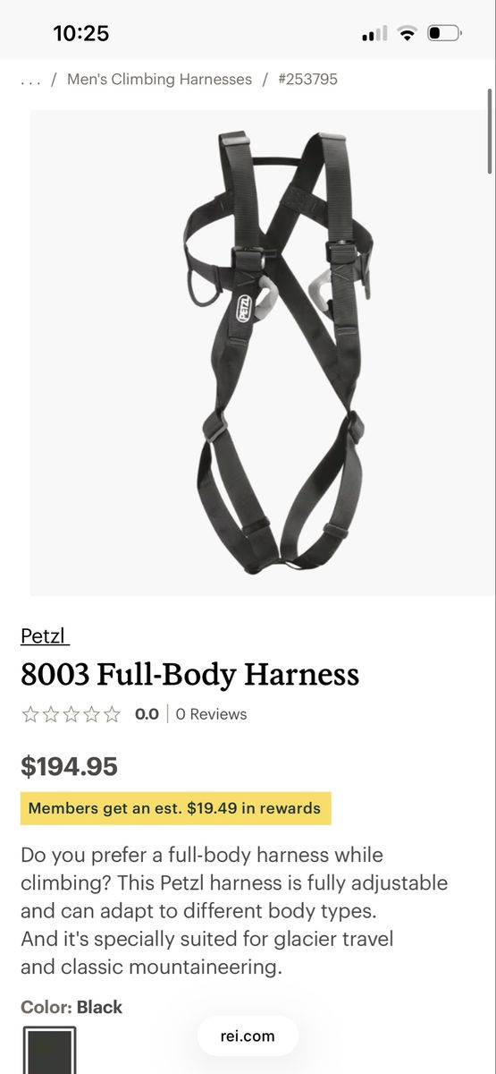 Petzl Full Body Climbing Harness