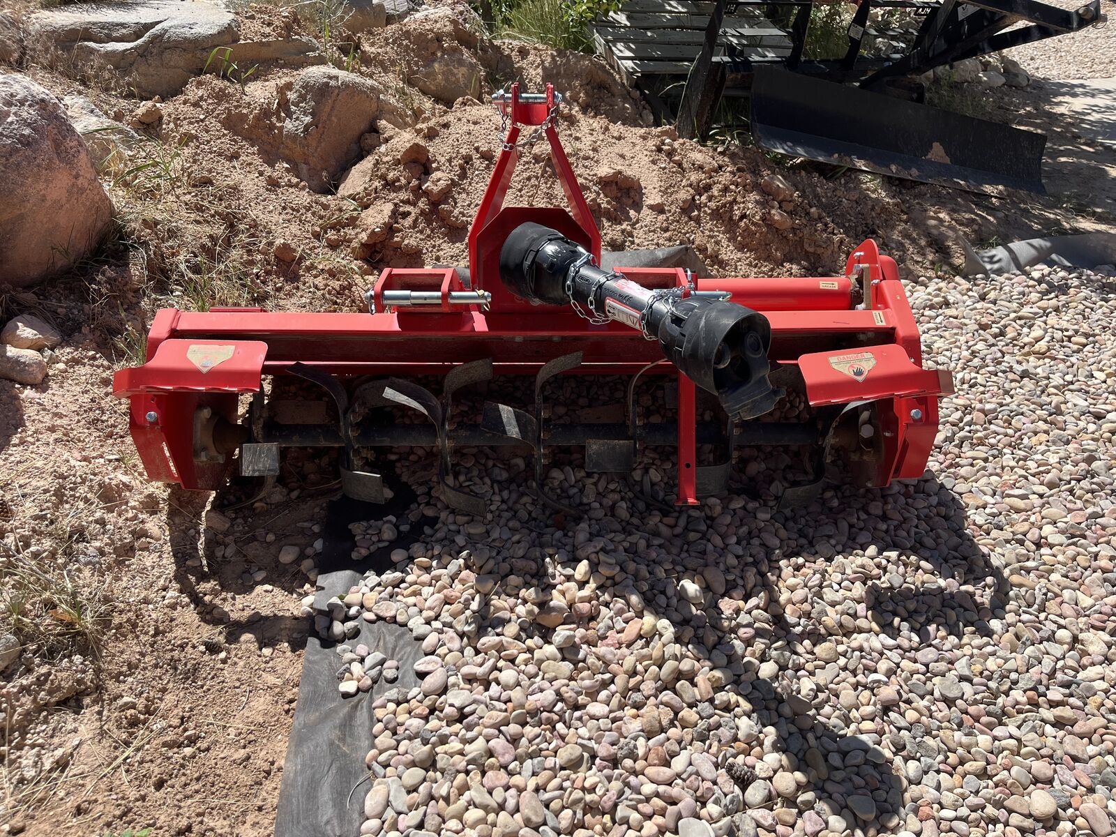 DelMorino Thunder 145 tractor rototiller for 12-40 HP tractors.