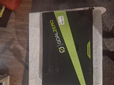 Goal zero nomad 50 watt portable solar panel.\nF**