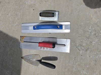 concrete finishing tools.