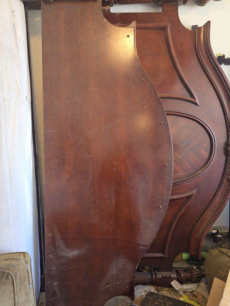 Mahogany king bed frame