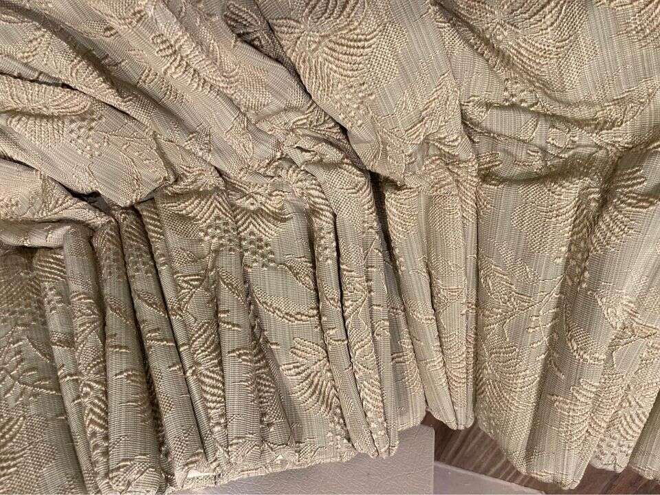 Custom Black Out Curtain Drapes Set Taupe Green