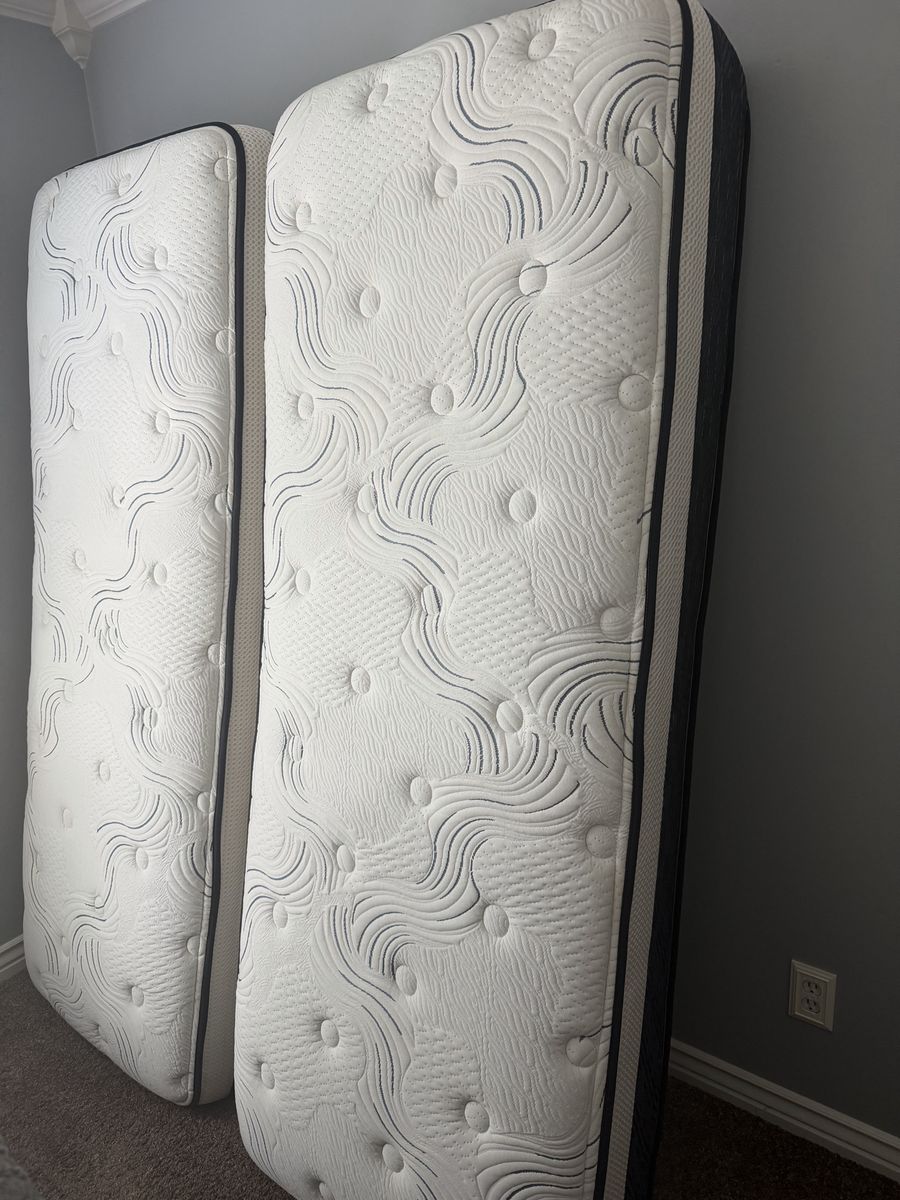 Pair of Twin XL Mattresses - Tufted Pillow Top