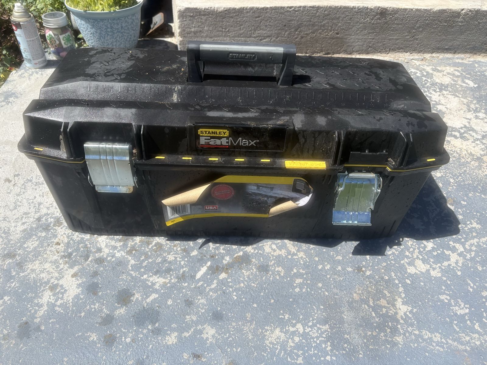Stanley FatMax Heavy-Duty Plastic Toolbox with Removable Tray
