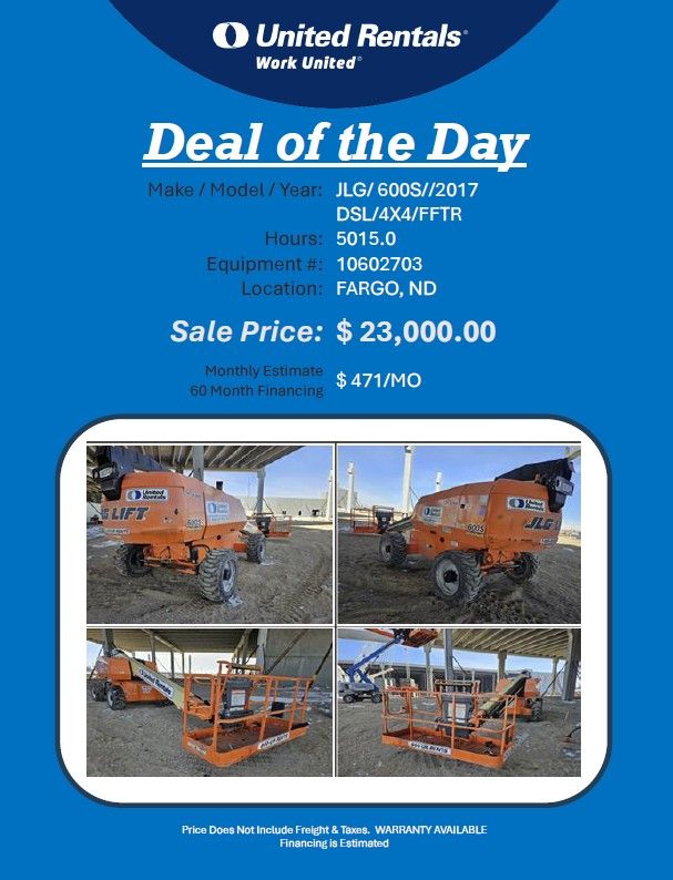 Boom lift S600 JLG 2017