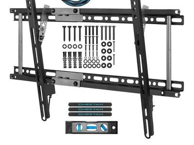New 20-80" TV Wall Mount, Flush 1.5" Profile, 15° Tilt, 163 lbs, VESA 600x400