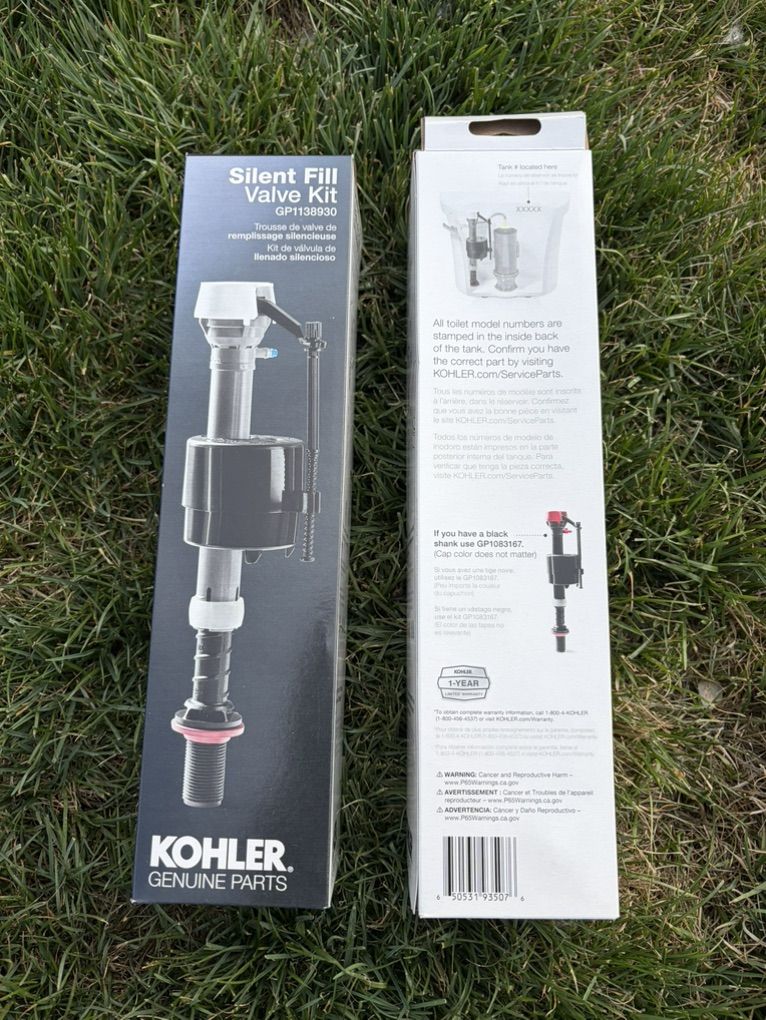Kohler Fill Valve Kit