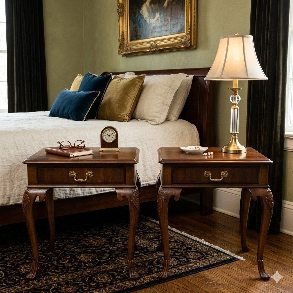 Drexel Devoncourt Mahogany Chippendale Nightstands