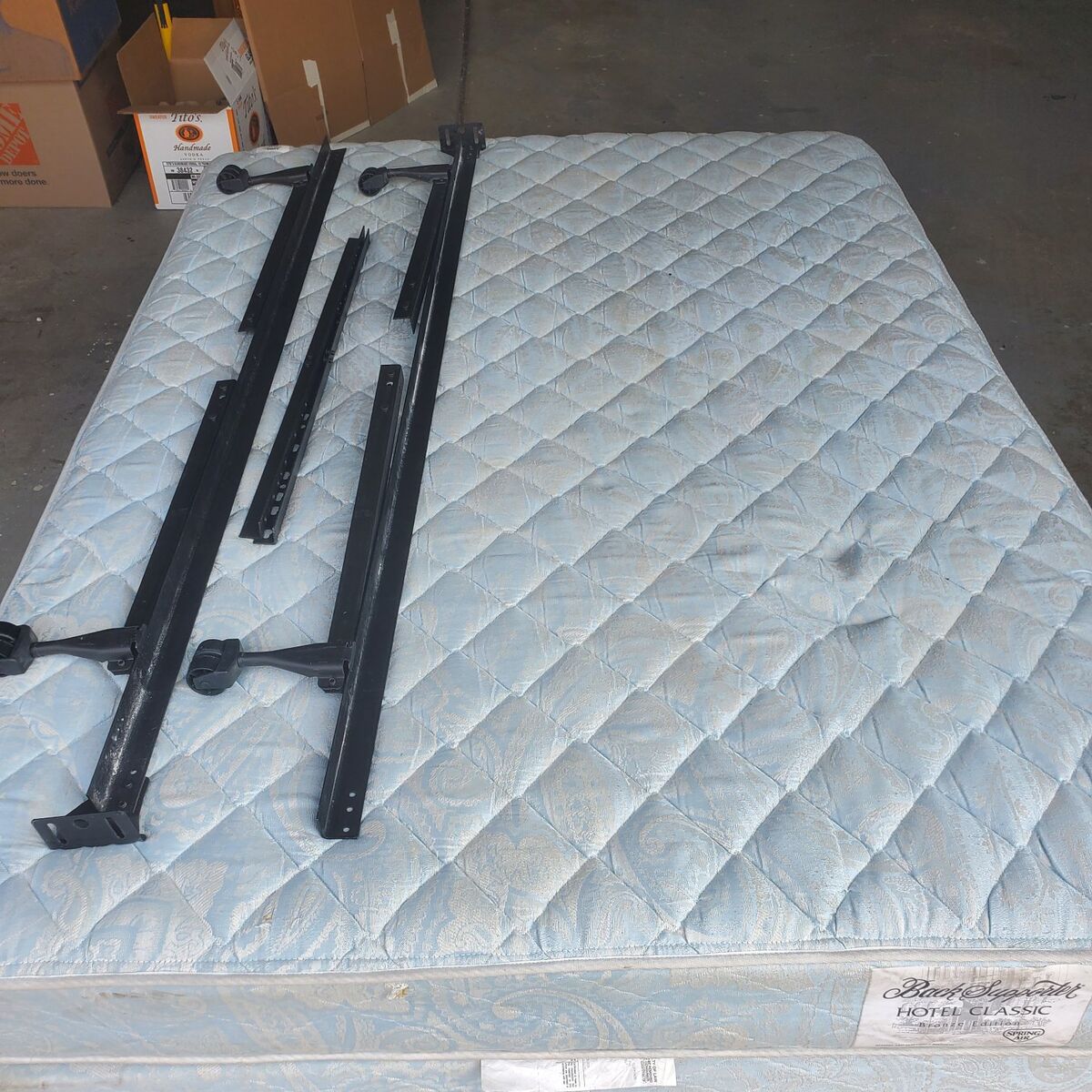 Queen Bed Mattress, Box Spring, Frame