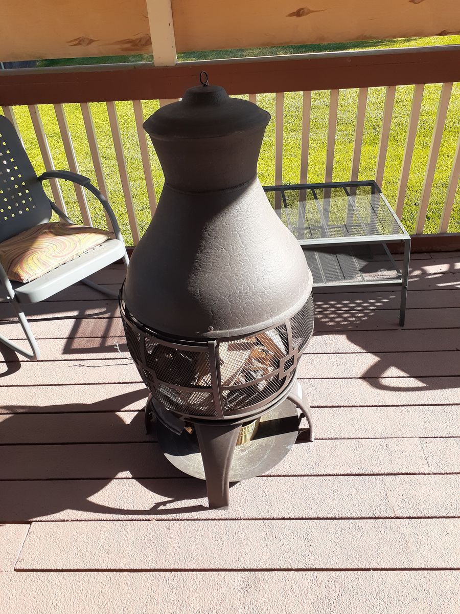 CAST IRON  PATIO WOOD STOVE