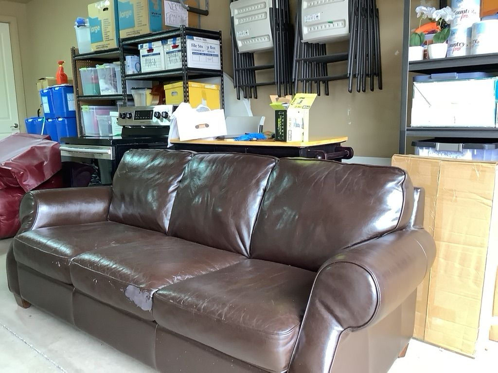 Brown Leather Couch