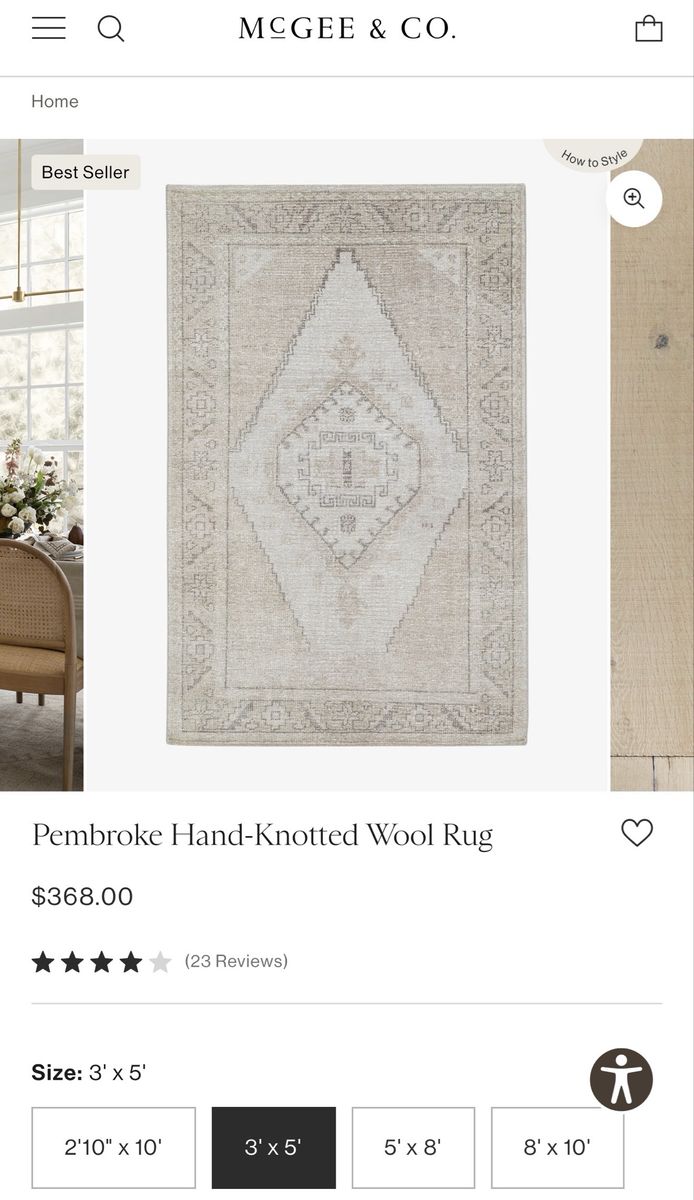 McGee & Co Pembroke Rug 3x5