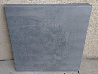 DIVERSITECH Mounting Pad: Square, 30 in Lg, 30 in Wd, 3 in Ht, Concrete Outer, Gray