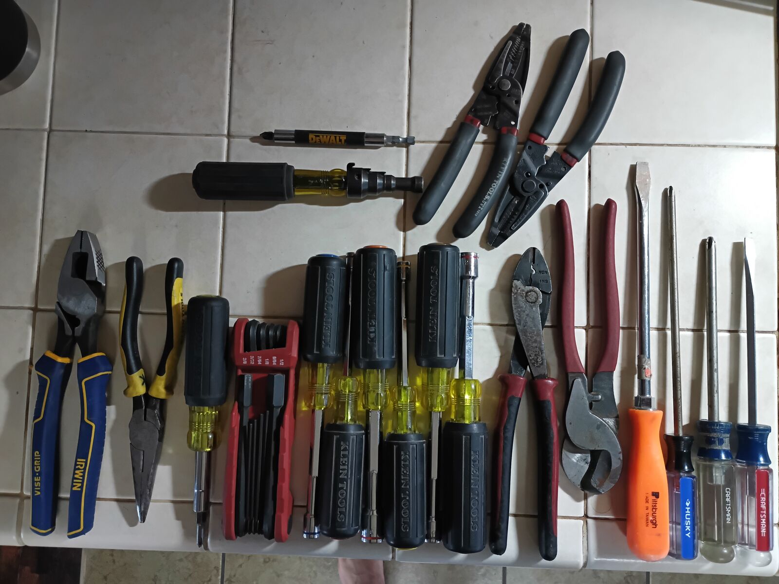 30+PCS Huge! Klein Craftsman Husky Knipex Hand Tool-Set Bundle