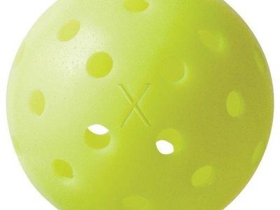 Franklin X-40 Outdoor Pickleballs - Dozen (12 Balls), Yellow, 40-Hole