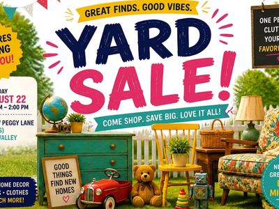Yard Sale Event - Furniture, Home Decor, Books, Crafts & More