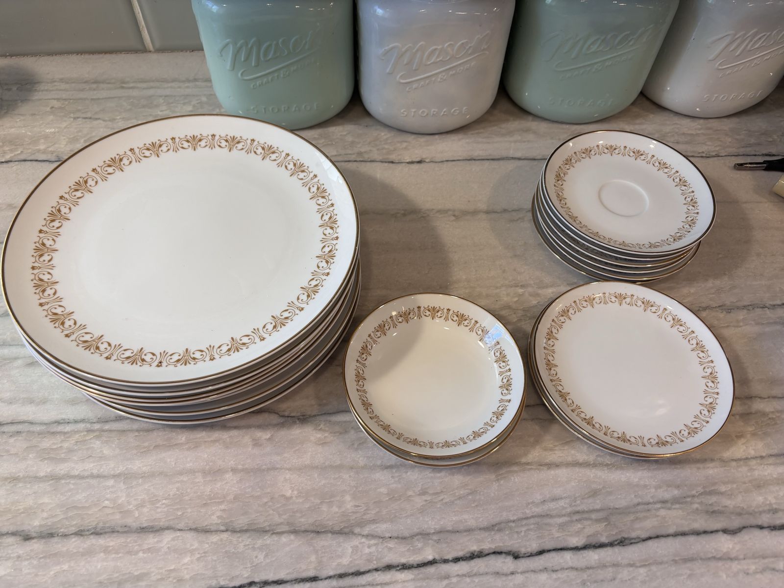 Vintage 1960’s Sheffield Fine China Imperial Gold Dinnerware