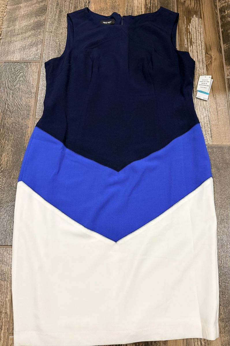New with Tags Women Size 16 Nine West Sleeveless Color block  dress
