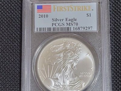 2010 $1 Silver Eagle PCGS MS70 First Strike Graded Coin