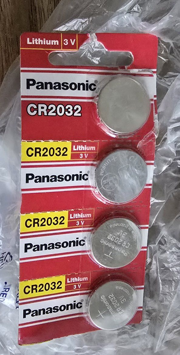 Panasonic CR2032 3V Lithium Coin Cell Batteries - 4-Pack New