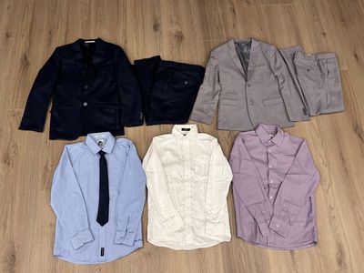 2 Boys suits 3 dress shirts and a tie. size 14